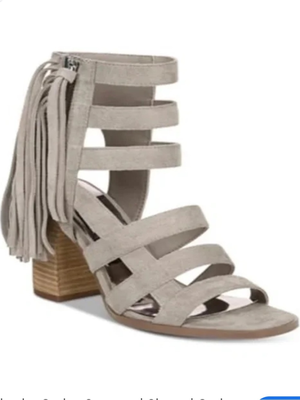 NEW Carlos Santana block heeled sandal grey size 8